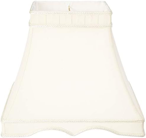Royal Designs Square Bell With Gallery Designer Lamp Shade, bege, 8 x 14 x 12.5