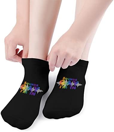 Parece gay, estou em LGBT 5 pares engraçados correndo tornozelo meias atléticas não-show meias amortecidas para homens mulheres
