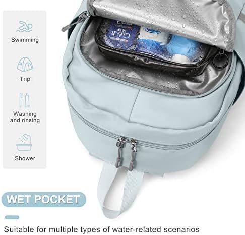 Mochila Coofay Gym para mochila à prova d'água feminina com compartimento de sapatos Backpack de mochila leve Backpack