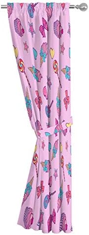 Jay Franco Nickelodeon JoJo Siwa Dream Believe Drapes de 63 polegadas Conjunto de 4 peças - Decoração de sala bonita e