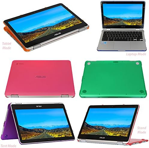 McOver iPearl Case de concha dura para o laptop da série ASUS Chromebook de 12,5 polegadas C302CA - Red