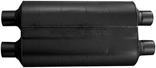 Flowmaster 524554 Super 50 silenciador - 2,25 Dual IN / 2.25 Dual Out - Som moderado, preto