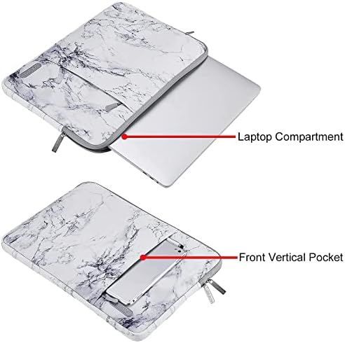Mosis Plastic Painting Mármore Casa dura e capa do teclado e bolsa de ombro compatível com MacBook Air 13 polegadas, branco