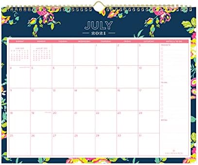 Designer do Blue Sky Day para 2021-2022 Ano Acadêmico Monthly Wall Calendar, 15 'x 12', Wirebound, Peyton Marinha