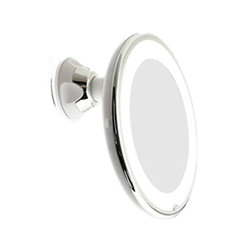 WSZJJ LED MAPAGEUP MELHOR 10 vezes Magnificante Beauty com espelho leve com espelho de banheiro de copo de sucção