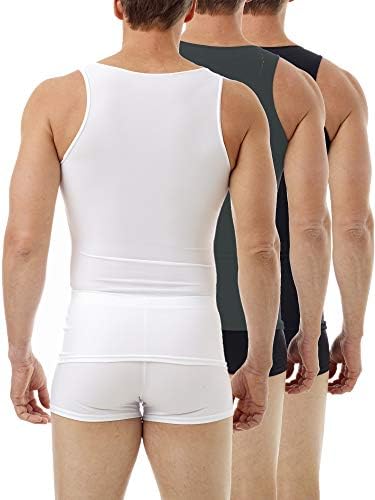 Underworks Mens Microfiber High Performance Compression Tank para exercícios, treinamento esportivo e modelagem de 3 pacote