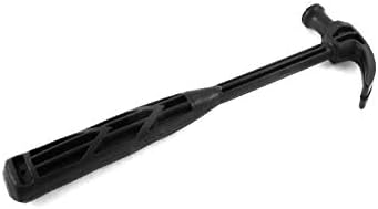 X-Dree plástico preto manuseio de metal redonda Tool de martelo de cabeça 10.2 '' de comprimento (Marillo de Plástico con