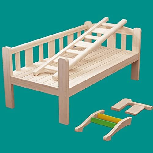Berço de bebê de moldura de madeira sólida, Splicing ampliando a cama infantil com guardrail, ideal para qualquer quarto, ótimo presente