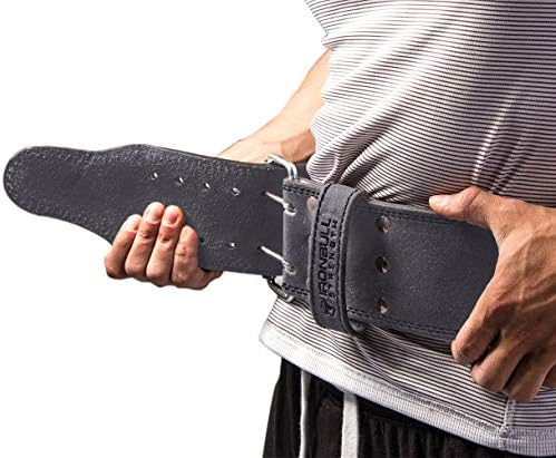 Cinturão de levantamento de potência - Cinta de levantamento de peso duplo de 10 mm | Suporte de costas para o poder de couro