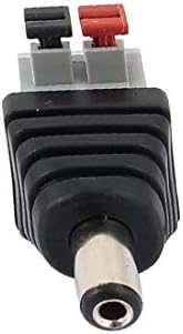 NOVO LON0167 10PCS CCTV TIPO DO TIMPERAL DO TERMINAL DO TERMINAL 2.1X5.5mm Conector macho de potência DC (10pcs CCTV-Kamera-Clip-Typ