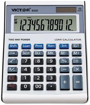 Calculadora de empréstimo de desktop executivo da Victor 6500, LCD de 12 dígitos