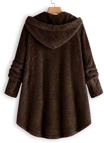 Casacos de inverno ndvyxx para mulheres casuais jaqueta de lã quente sherpa macio e arborizada com casaco grosso fora