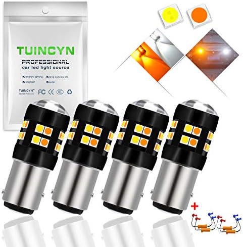 Tuincyn 1157 1157A Significador de retorno LED Sinais de lâmpada Canbus 2357 Bay15d Amber Signal LED de LED sinalizadores