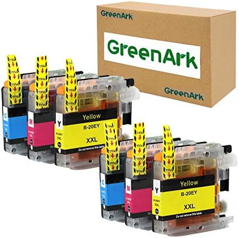Greenark Compatível para o irmão LC20E Super High Referend Cartidge Set Colors Funciona apenas com o irmão MFC-J985DW, MFC-J775DW,