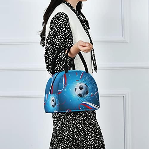 ALAZA Soccer Ball Goals em bolsa de lancheira Bolsas de refrigerador isoladas portátil para mulheres portátil para mulheres