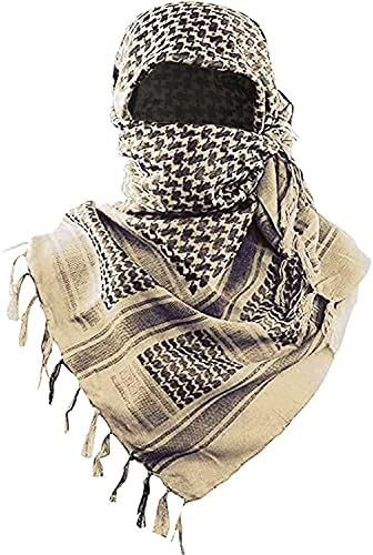 Luxns Militar Shemagh Sconhamento do deserto tático / algodão keffiyeh stain de cachecol para homens e mulheres
