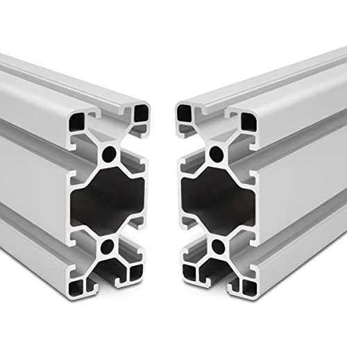 Extrusão de alumínio de slot 4080 T para peças de impressora 3D e CNC DIY prata 500mmx2