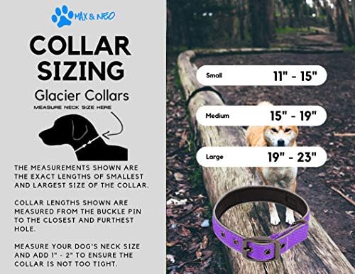 Max e Neo Glacier Reflexive Neoprene Metal Buckle Dog Collar - Doamos uma gola para um resgate de cães para cada colarinho