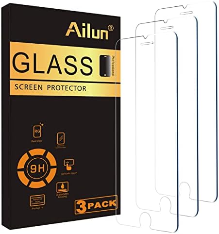 Ailun Screen Protector Compatível para iPhone SE 2020 2nd/2022 3ª geração, iPhone 8,7,6s, 6, 4,7 polegadas de vidro temperado e 2pack 20w Adaptador de energia USB C, porta do carregador de parede de polegar da porta PD CARGA FAST