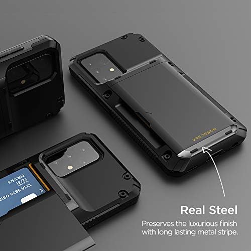 VRS Design Damda Glide Pro para o caso Galaxy A52 5G / 4G, com [4 cartões] [Semi Auto] Premium Stunty Credit Card Card Slot Wallet para Samsung Galaxy A52 5G / 4G Case 6,5 polegadas