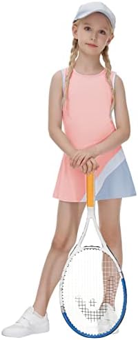 Jack Smith Youth Girls Tennis Dresses Golf Sleesess School Sports Sports com bolsos de shorts