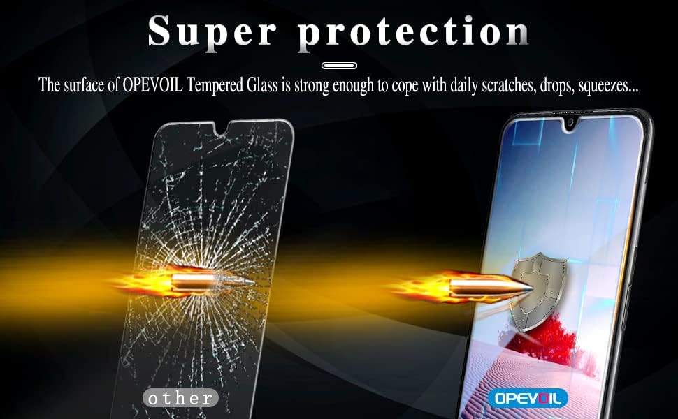 Opevoil [3 pacote] projetado para o protetor de tela de vidro temperado de moto G Stylus 5g, dureza 9h, anti -riscos, sem