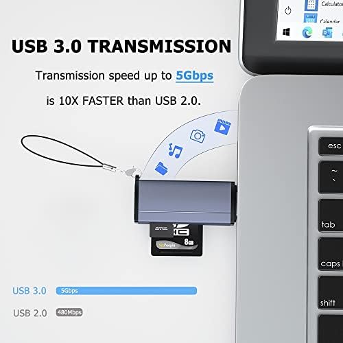 SD CARD RESD CARD LEITOR, IVSHOWCO USB 3.0 Adaptador de leitor de cartão de memória Micro SD, o adaptador de cartão da câmera