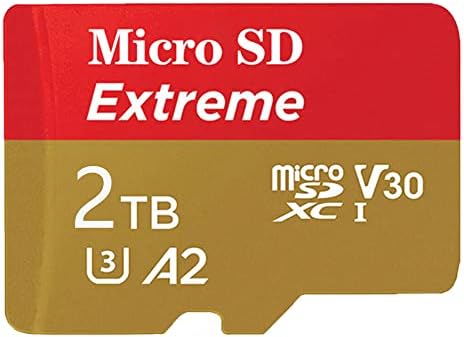 Extremo de cartão Micro SD 2TB - UHS -3 de alta velocidade, desempenho do aplicativo A2, vídeo V30 4K - memória sdxc