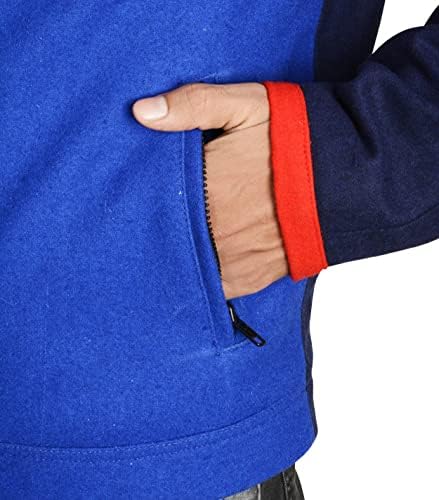 Jaqueta de trilha Ted de vendedores de céu ativo e suéter - Jason Sudeikis Sports Ted Jacket - Jaqueta de lã azul para homens
