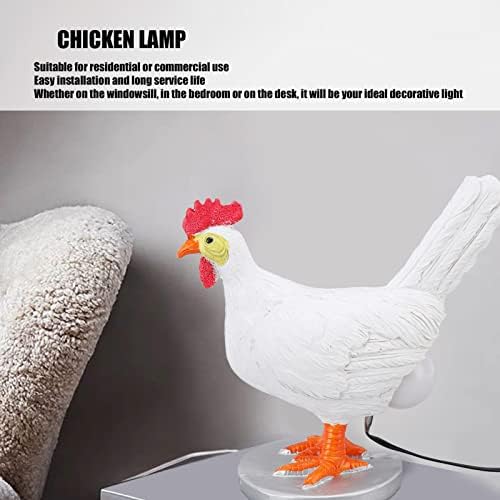 Lâmpadas de cabeceira de cabeceira, lâmpada criativa de ovo de frango usb frango deitando lâmpada de ovo decoração