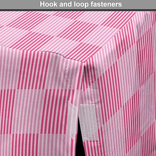 Capa lunarável de caixa de cachorro rosa, quadrilhas quadradas listradas tons pastel tons geométricos ilustração simétrica, capa