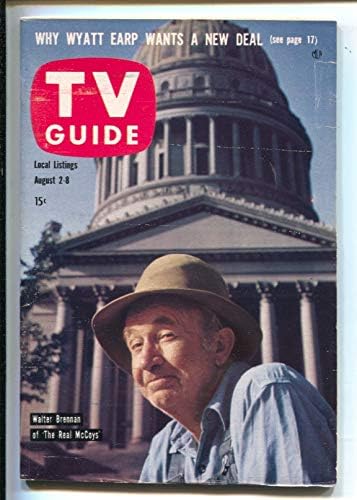 Guia de TV 8/2/1958-o verdadeiro McCoys-Walter Brennan-Illinois-No-News Stand Copy-Fn
