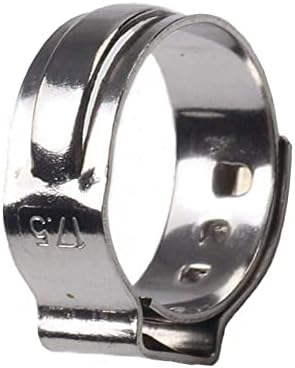 100pcs de 1/2 polegada PEX Cinch Rings, 304 anéis de crimpagem de cilindros de aço inoxidável Grampos de pinça para conexões