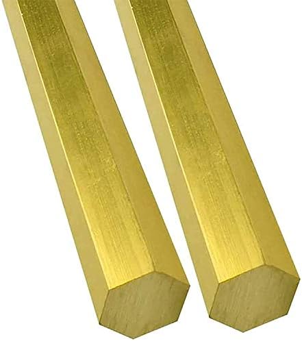 Zhengyyuu Brass Placa de cobre Hard Brass H59 Hardware sólido Hexagonal Copper Cu Hays Sticks para Model Plane Ship Cars 2pcs Placa