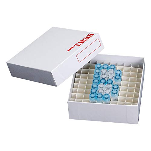 Adamas-beta White 2 Caixa de congelador de papelão com divisor de 81 células, ajuste para 1,5 ml, 2ml Cryotube