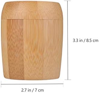 Decoração de cozinha Cotton Jar com algodão Multifuncional Picto de dente cotonete de cotonete de algodão de bambu
