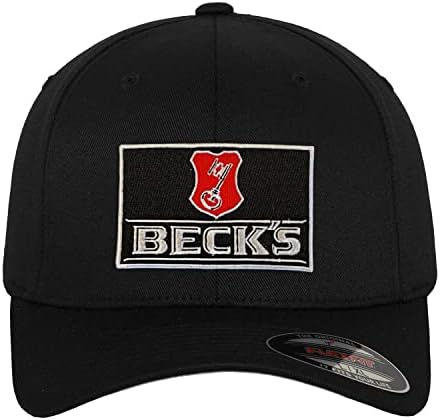 Beck Oficialmente licenciado Beer Patch Flexfit Cap, Large/X-Large