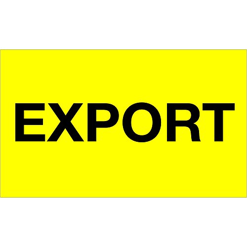 Caixa EUA BDL1122 Etiquetas lógicas de fita, exportação , 3 x 5 , amarelo fluorescente