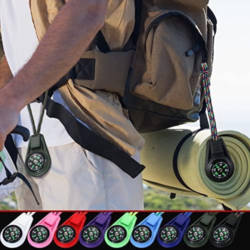 BBTO Multi-Color Mini Survival Compass Compass ao ar livre camping bússola bússola líquida mini bússola no cordão para