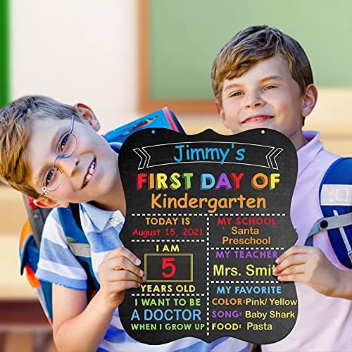 Primeiro e último dia da placa do quadro escolar - 10 '' x 12 '' Primeiro dia da escola - 1º dia de volta à escola Milestone Sign