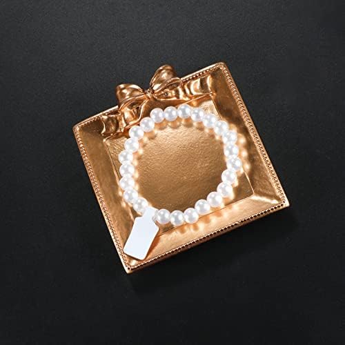 AIEX 500PCS Jewelry Price Tags adesivos, adesivos de joalheria em branco Retângulo Auto-adesivo Tags de identificação de jóias