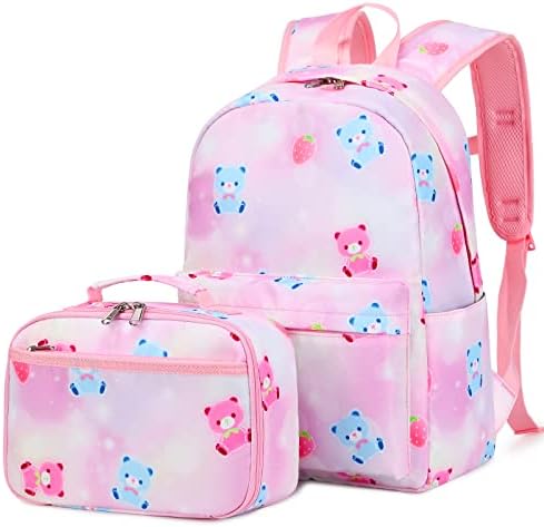 Mochila Soekidy Toddler, mochilas de urso para meninos garotos backpacks de crianças fofas para a escola com lancheira para