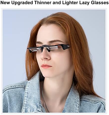 Okcscs Lazy Reading Glasses Light Thinner Horizontal HD óculos para deitar para assistir TV/Mobile Reading Books 90 ° Prism Prism