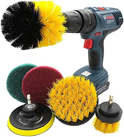 Scrubbers para limpeza com sabão Kit Hex Hex Limpebro Brush Brush Bot Drill Drill Drill de 6 peças Ferramentas elétricas
