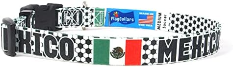 Colarinho de cachorro | Futebol | Futbol | Bandeira do México | Xtra grande, grande, média, pequena, extra pequena