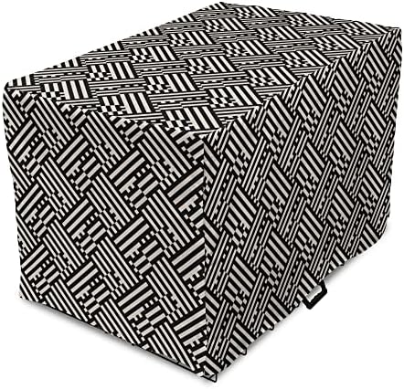 Capa lunarable de caixa de cães quadriculados, complexo de moda moderna minimalista, sobreposição de listras diagonais