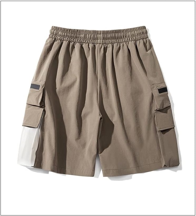 Ljmxg shorts shorts masculinos shorts finos casuais jovens seda de seda rápida seca calça de café seca