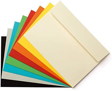 Inapa Tecno Colors Envelopes Din C6/5, 80 g, Mix de cores, auto-adesivo, sem janela, pacote de 25