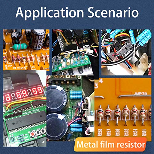TNISSEM 1580 PCS 1% Kit de resistor 73 Valores, 1 ohm-1m ohm 1/4w Resistores de filmes de metal variedade para projetos