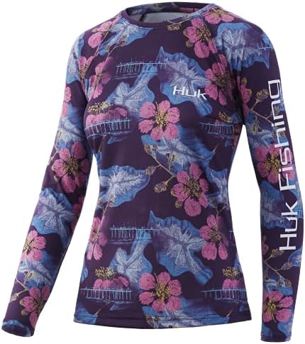 Huk Women's Pursuit Long Sleeve Performance Camiseta + Proteção solar